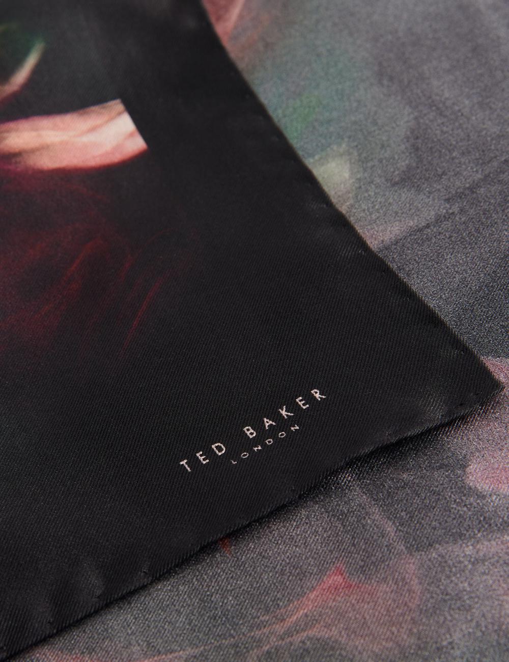 Black Men Ted Baker DALLASE - Smokey Floral Print Silk Pocket Pocket Squares | SA  NIT-243068