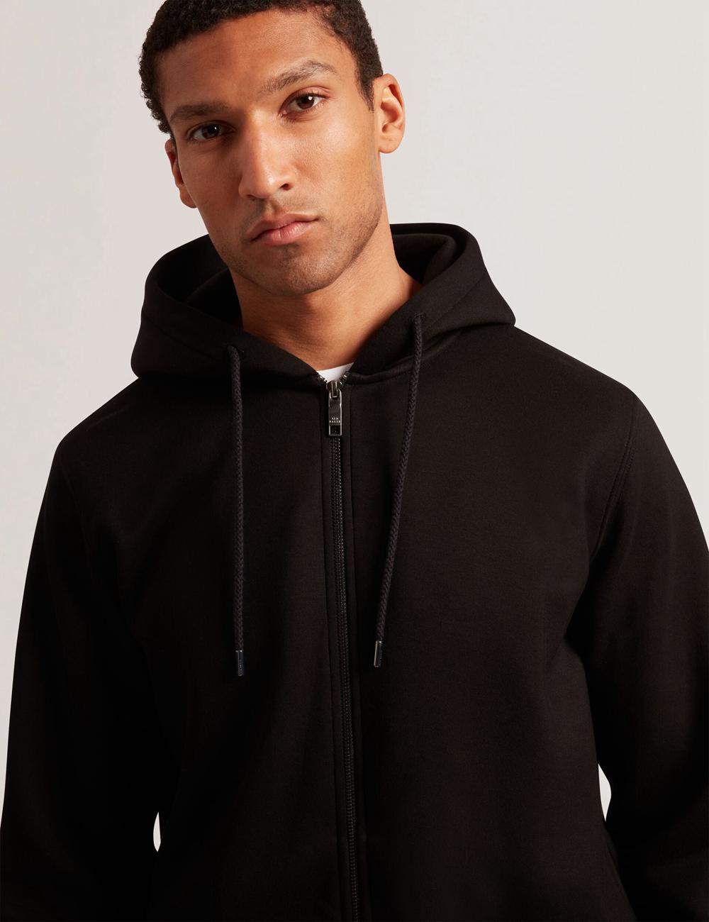 Black Men Ted Baker EPIO - Zip Through Neoprene Hoodies | SA  JKD-754938
