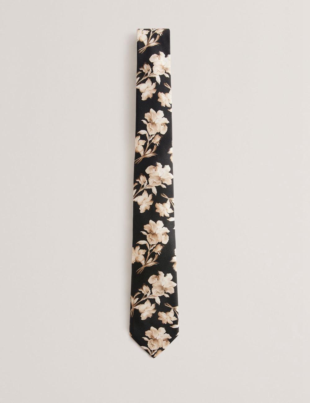 Black Men Ted Baker GOULDE - Two Tone Floral Print Silk Ties | SA  EUV-415679
