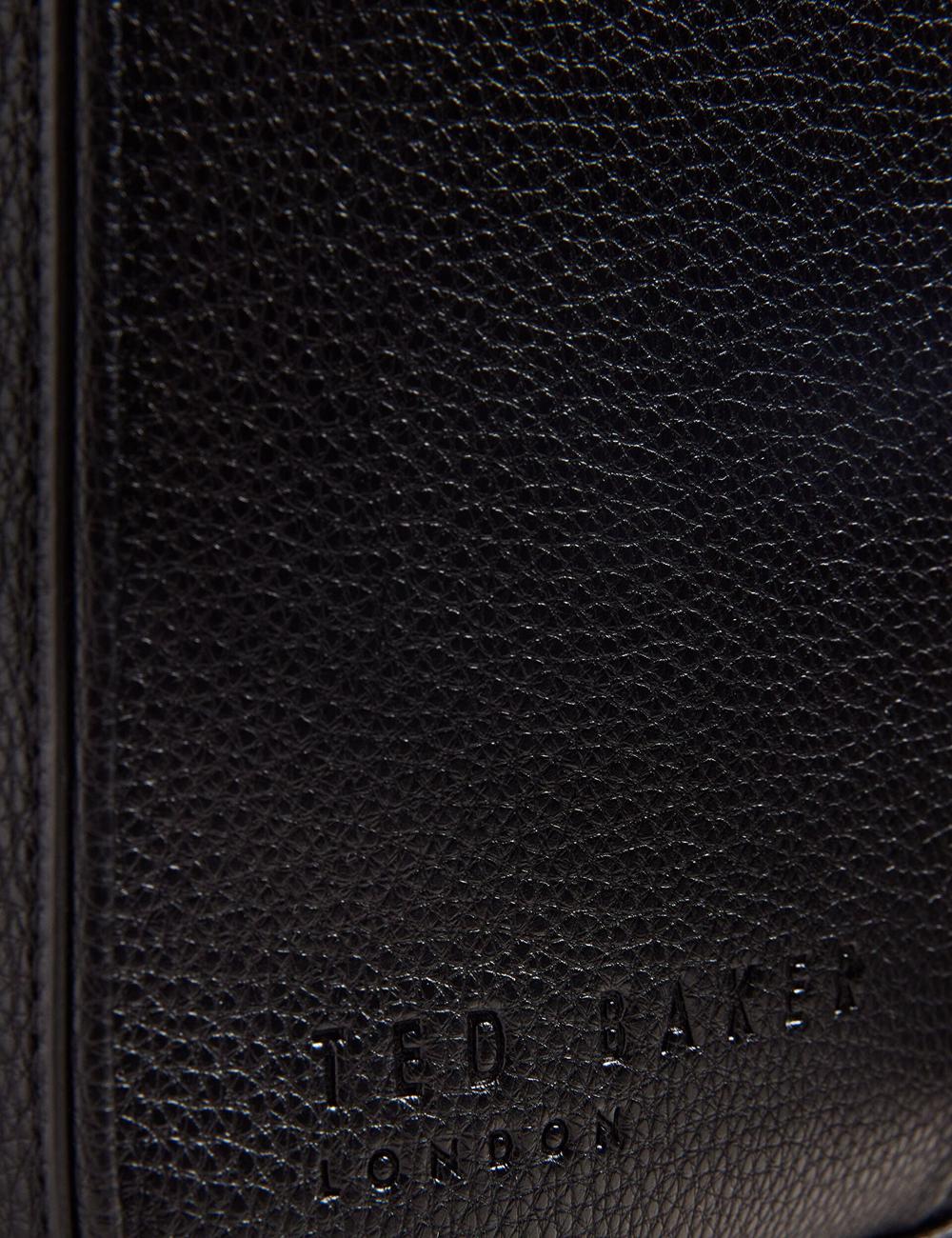 Black Men Ted Baker KADEN - Branded Webbing PU Leather Document Shoulder Bags | SA  WTD-931524