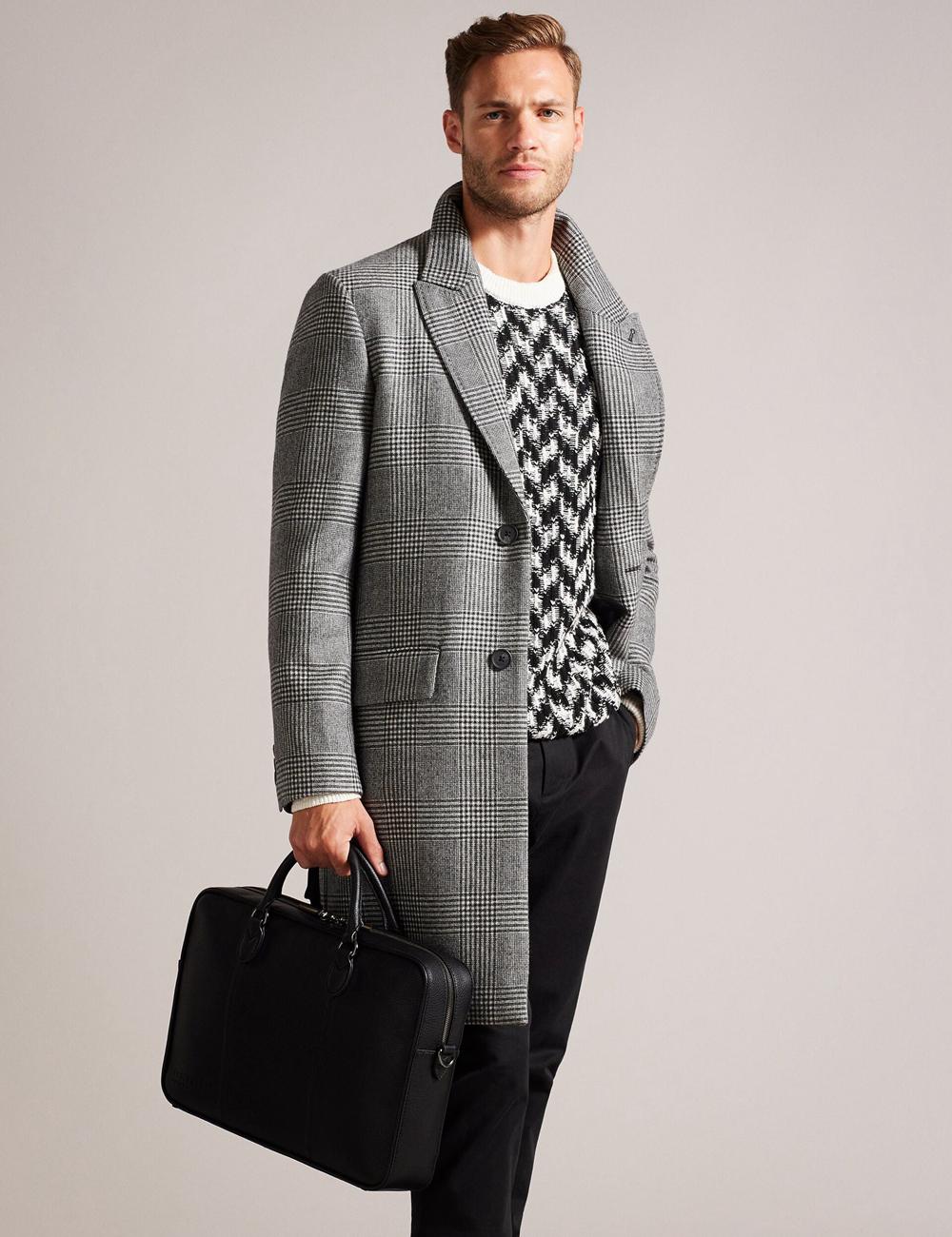Black Men Ted Baker KADEN - Branded Webbing PU Leather Document Shoulder Bags | SA  WTD-931524