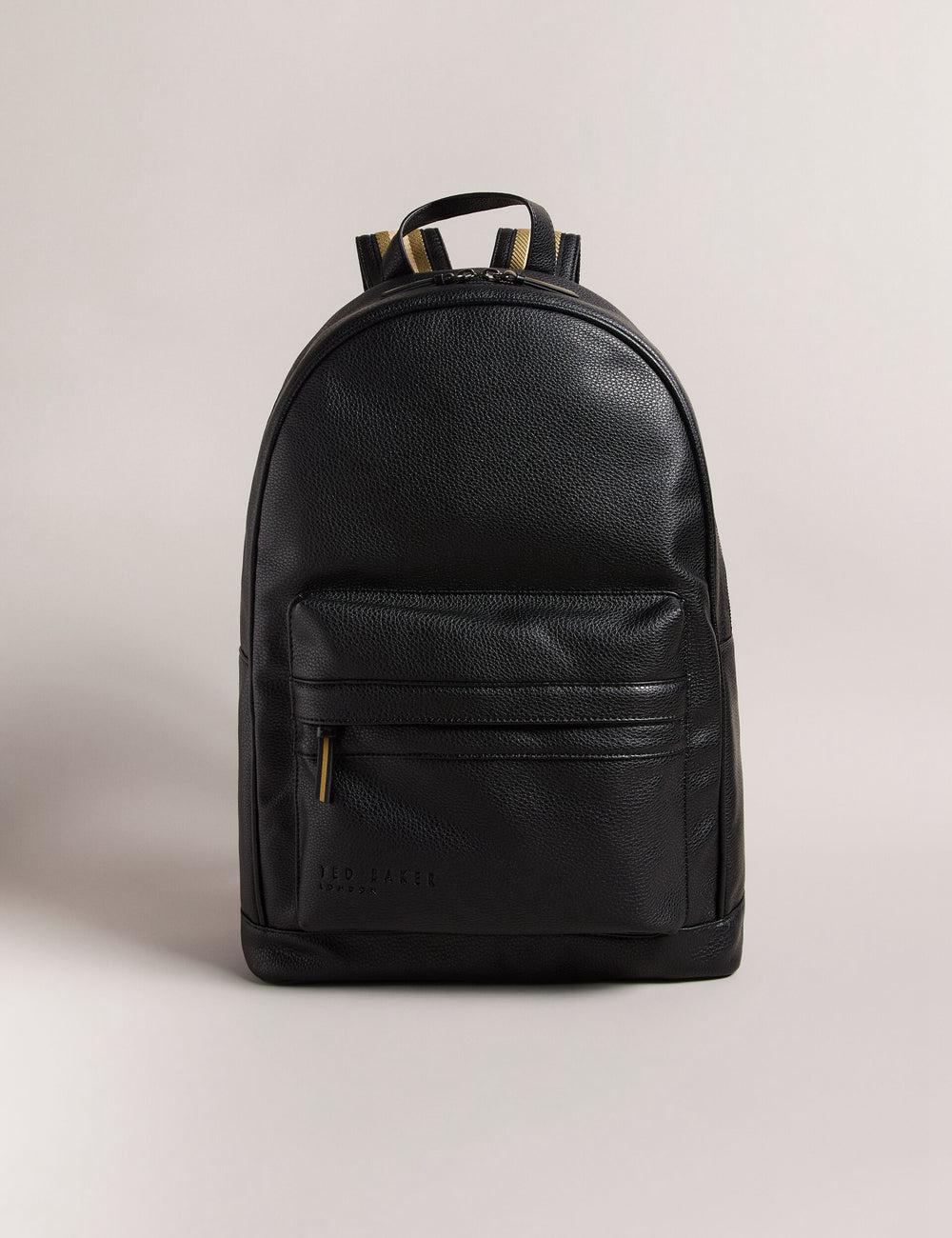 Black Men Ted Baker KAILEB - Webbing Strap Faux Leather Backpacks | SA  QUO-654278