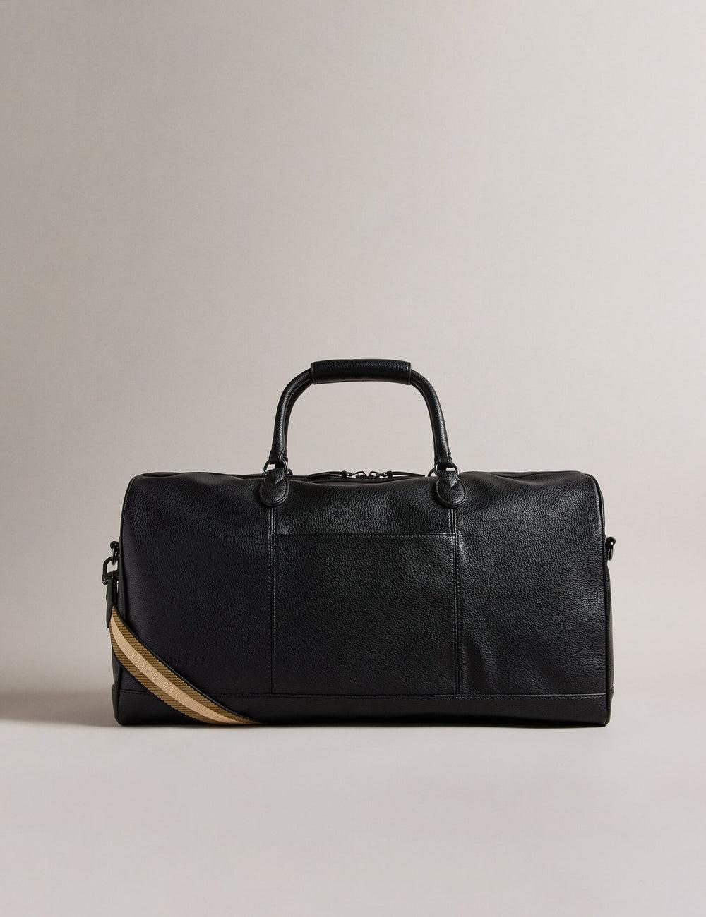 Black Men Ted Baker KALVIN - Webbing Faux Leather Holdall Bags | SA  QYO-621843