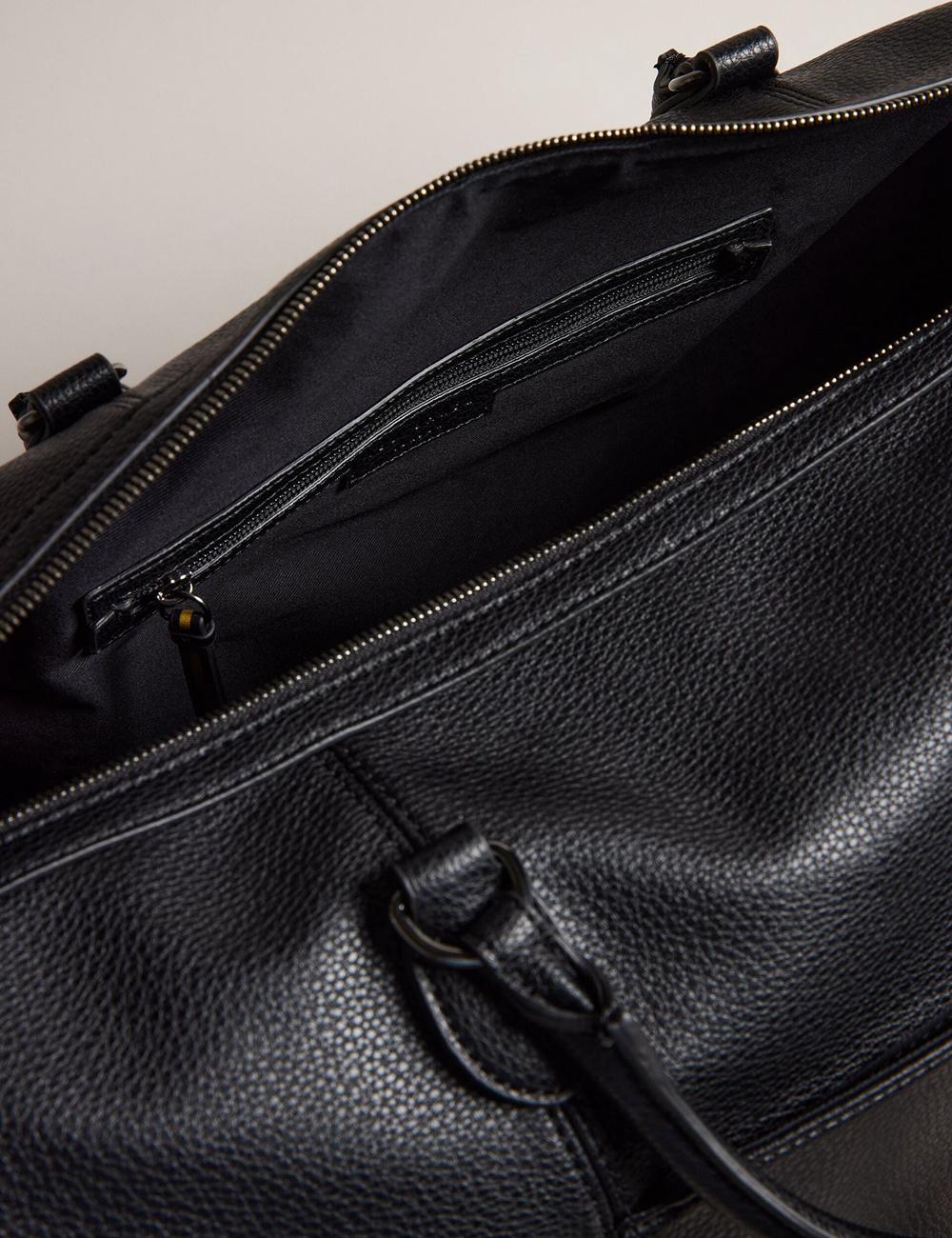 Black Men Ted Baker KALVIN - Webbing Faux Leather Holdall Bags | SA  QYO-621843