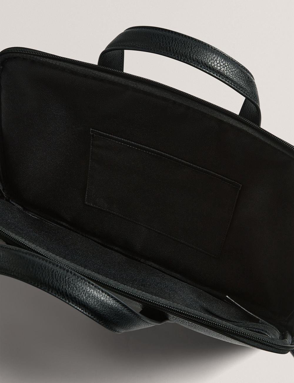 Black Men Ted Baker KEDRIK - Stripe Detail Faux Leather Document Bags | SA  XRS-312745