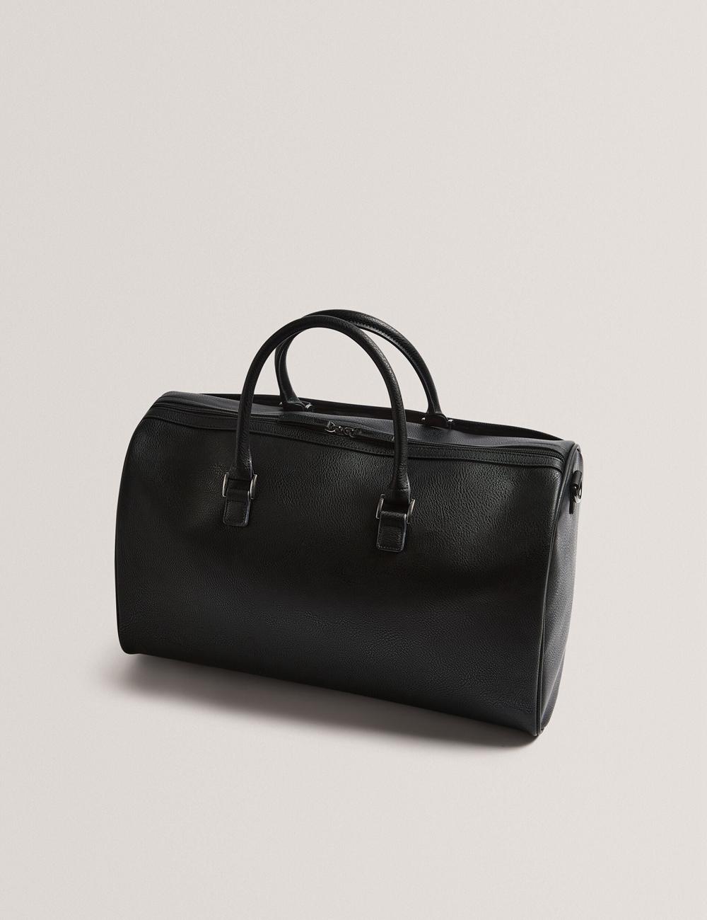 Black Men Ted Baker KELVIN - Striped Panel Faux Leather Holdall Bags | SA  VHI-207643