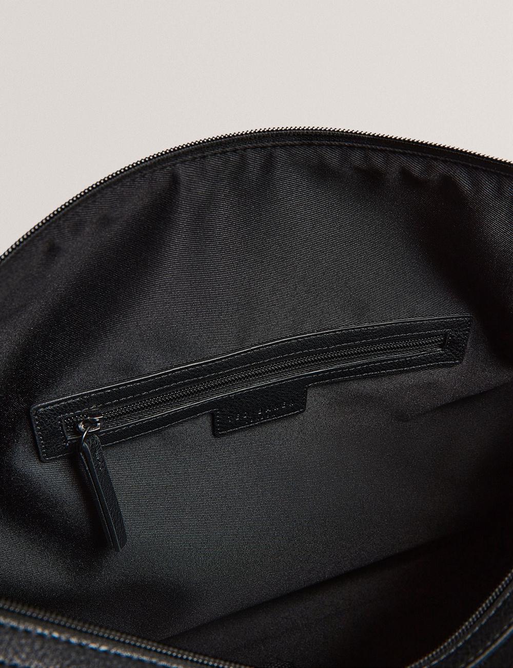 Black Men Ted Baker KELVIN - Striped Panel Faux Leather Holdall Bags | SA  VHI-207643