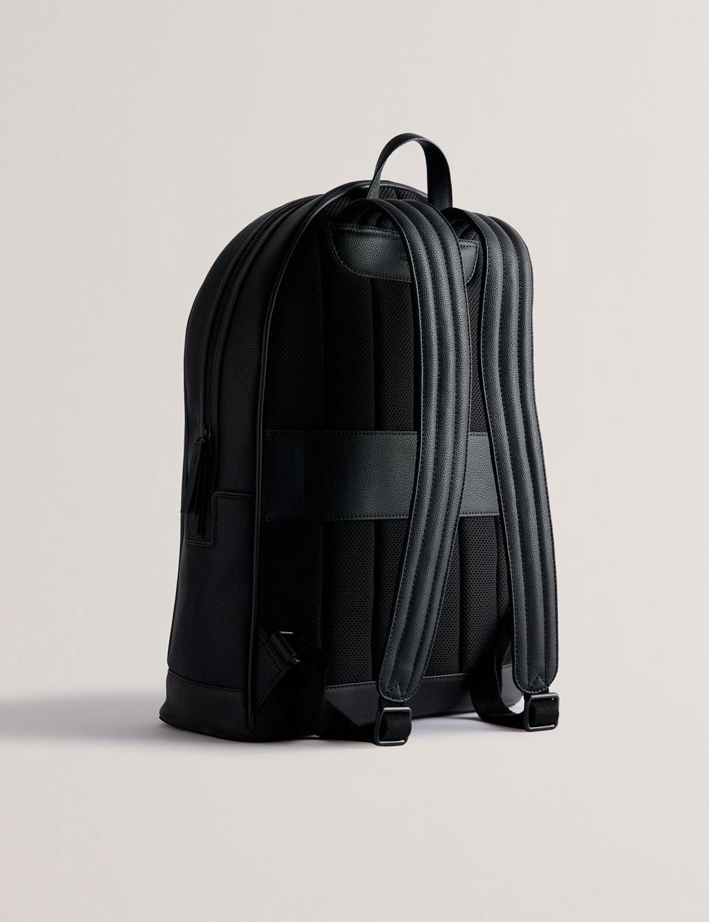 Black Men Ted Baker LANSEN - Textured Bonded Leather Backpacks | SA  SLA-694820