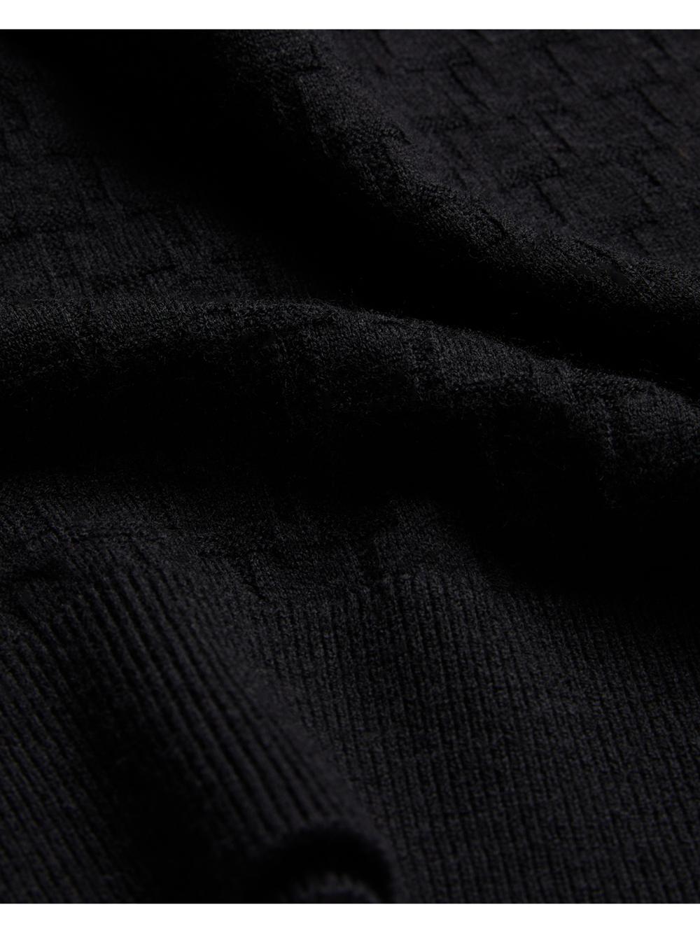 Black Men Ted Baker LOUNG - Textured T Knit Crew Neck Jumpers | SA  YWC-186935
