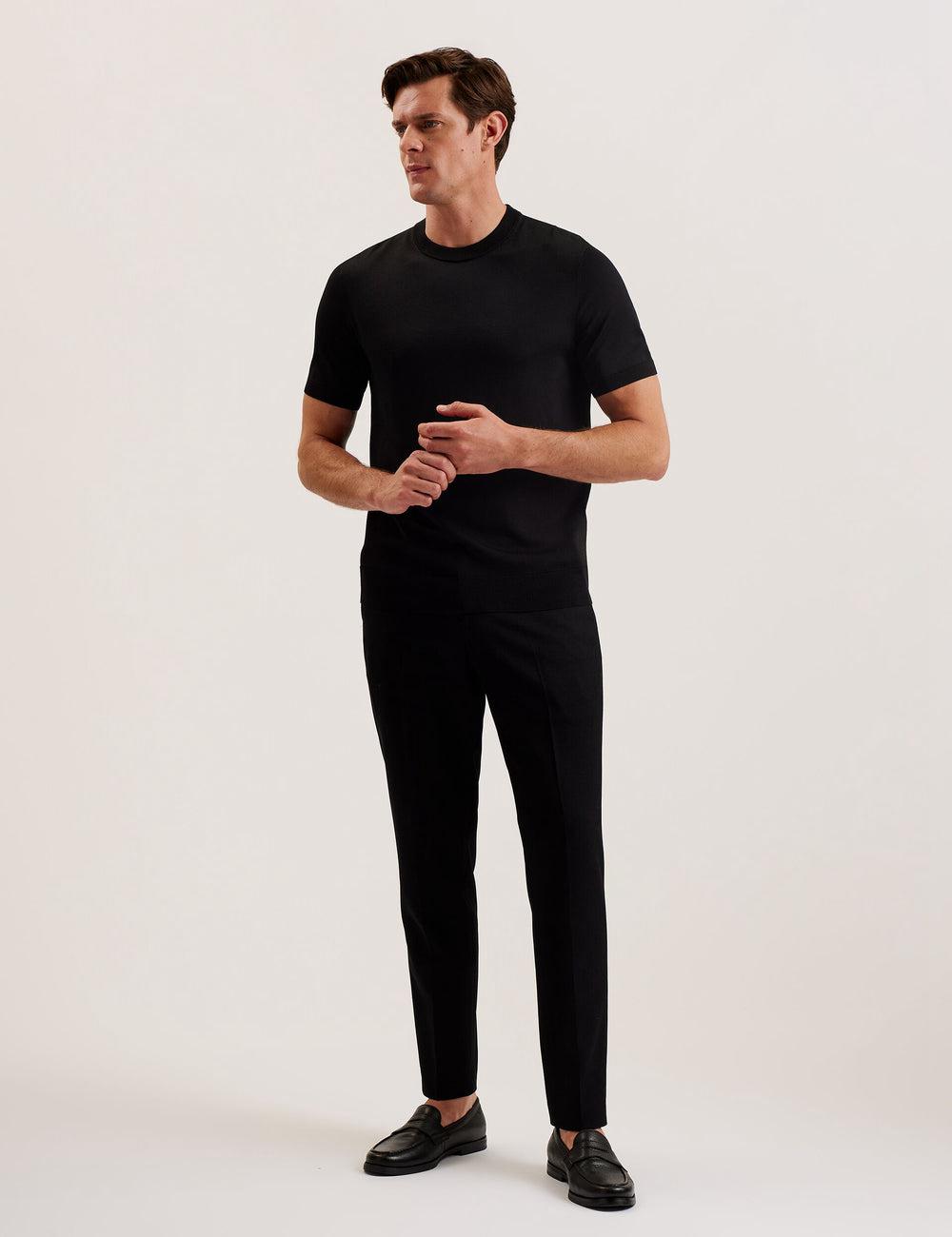 Black Men Ted Baker REYON - Rayon Crew Neck Short Sleeve T-Shirts | SA  PZS-912805