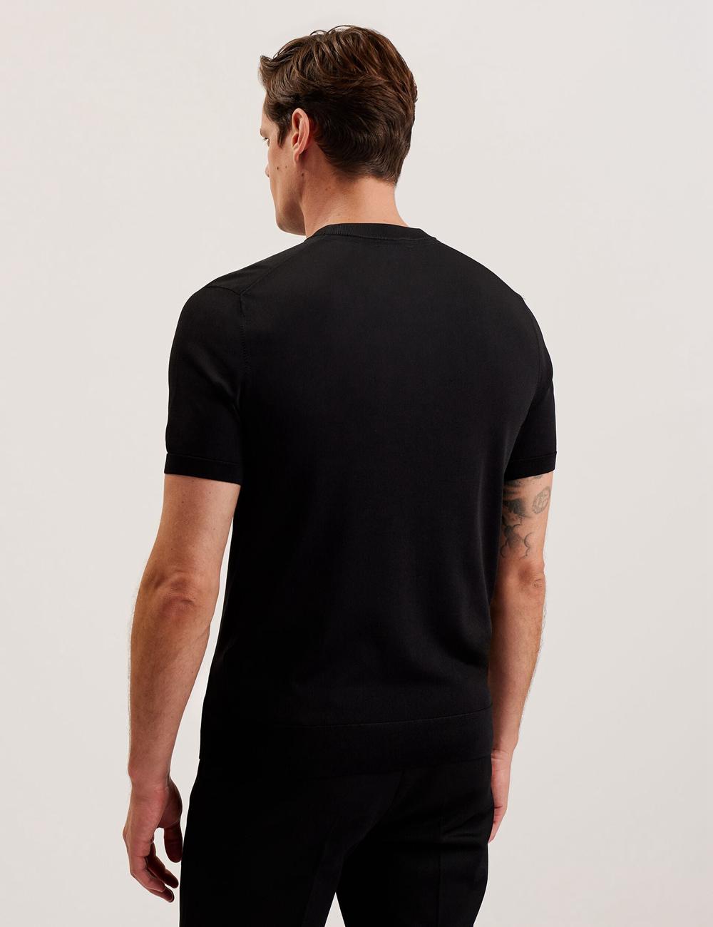 Black Men Ted Baker REYON - Rayon Crew Neck Short Sleeve T-Shirts | SA  PZS-912805