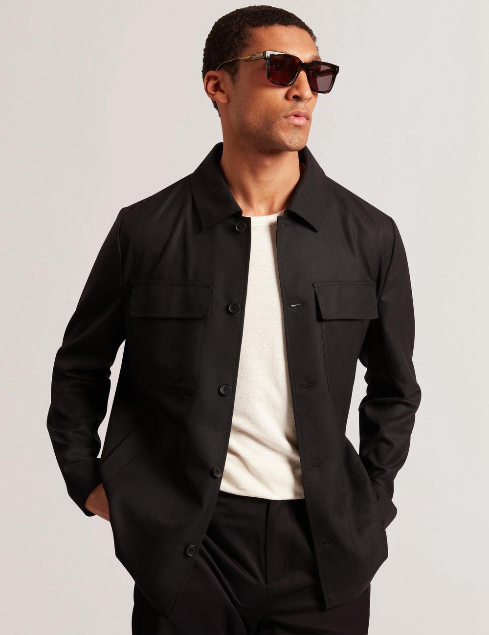 Black Men Ted Baker SELWYNJ - Lightweight Wool Blend Jackets | SA  BDE-275063