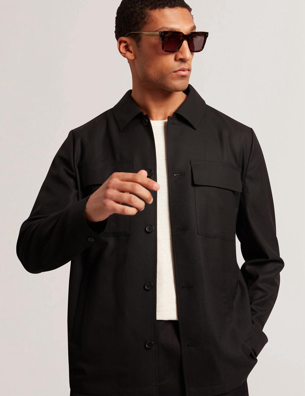 Black Men Ted Baker SELWYNJ - Lightweight Wool Blend Jackets | SA  BDE-275063