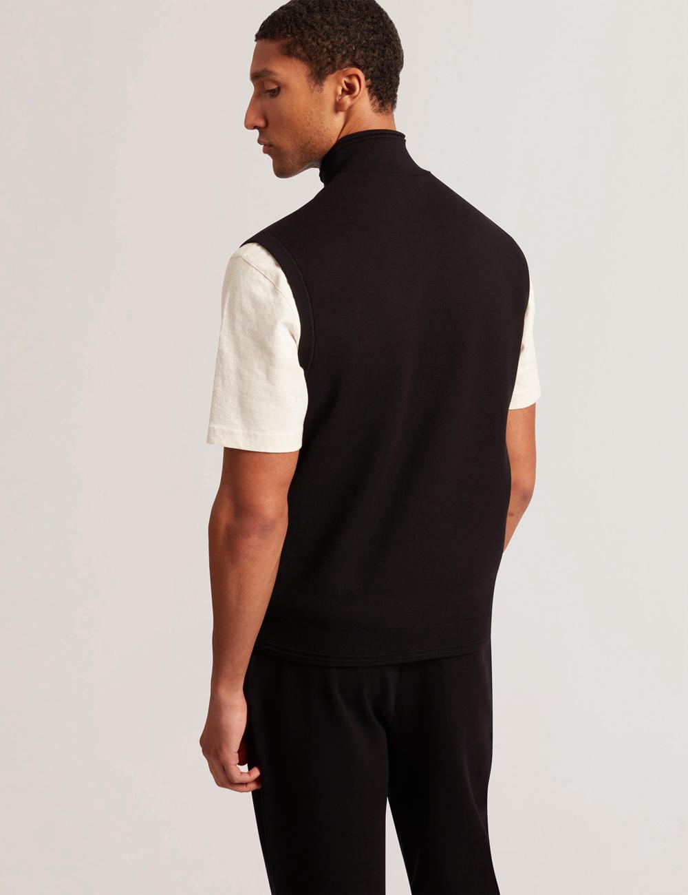 Black Men Ted Baker TERINCE - Zip-Through Funnel Neck Gillets | SA  NFK-584179