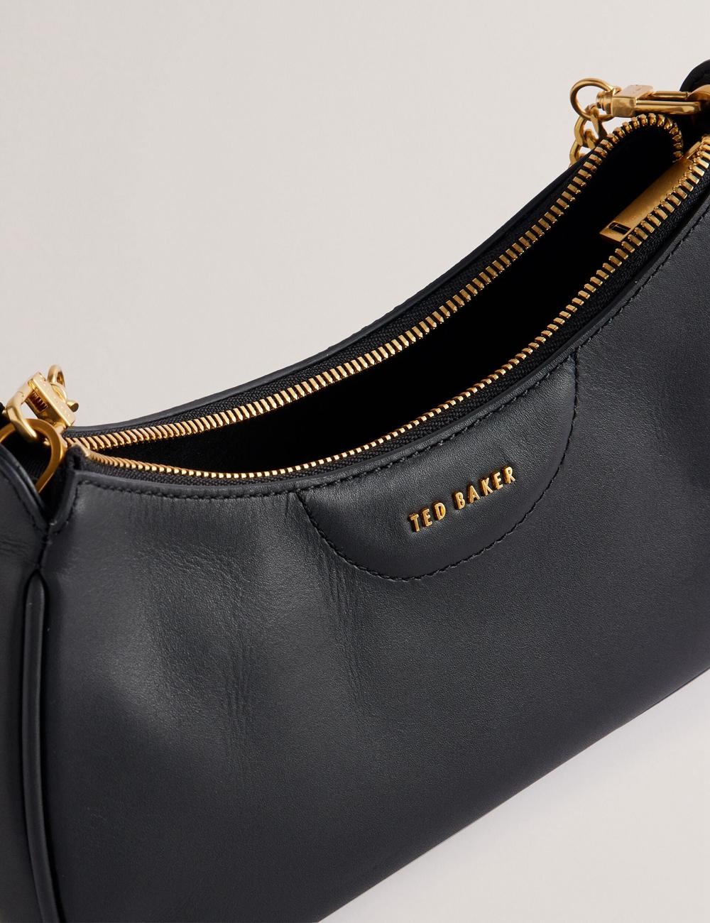 Black Women Ted Baker ESSIY - Leatheruette With Webbing Strap Shoulder Bags | SA  SEF-582367