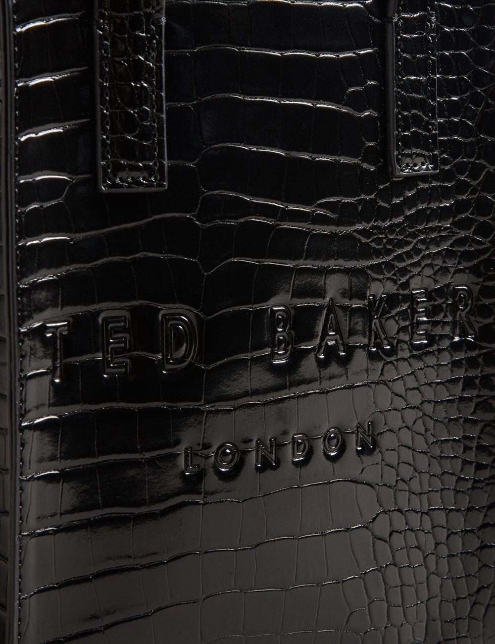 Black Women Ted Baker GATOCON - Mini Croc Effect Icon Tote Bags | SA  CND-631498
