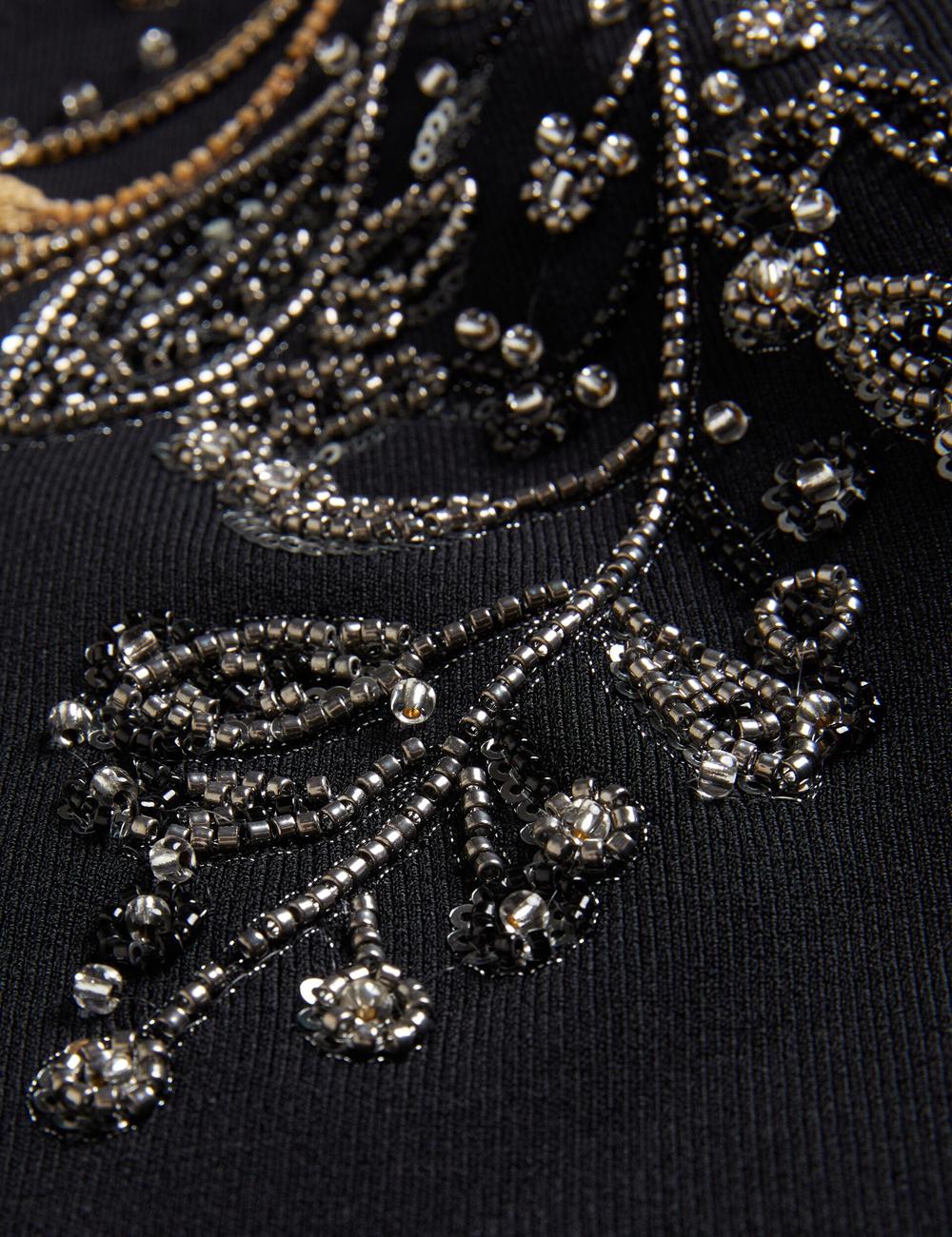 Black Women Ted Baker HEATHRR - One Shoulder Embellished Detail Tops | SA  RKM-817952