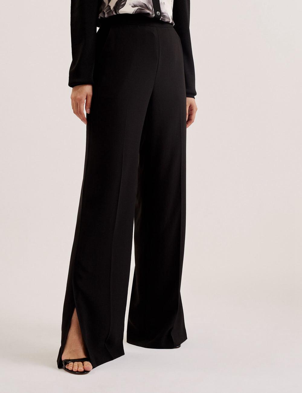 Black Women Ted Baker INUT - Tailored High Waist Wide Leg Trousers | SA  LPS-578340