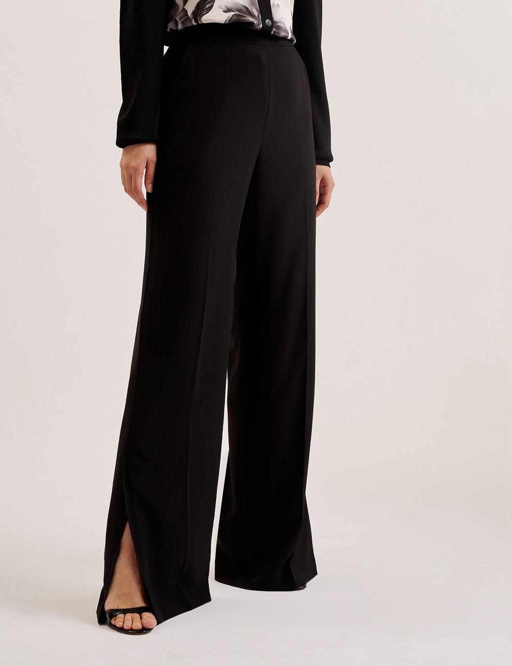 Black Women Ted Baker INUT - Tailored High Waist Wide Leg Trousers | SA  LPS-578340