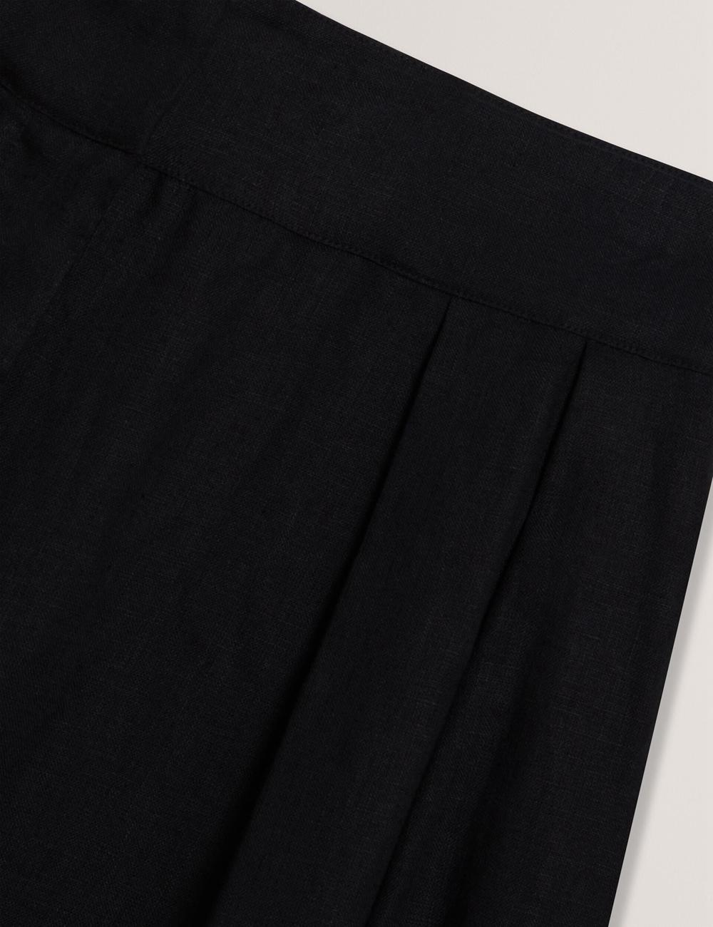Black Women Ted Baker KYFAAT - Pure Linen Tailored Wide Leg Trousers | SA  XOS-817360