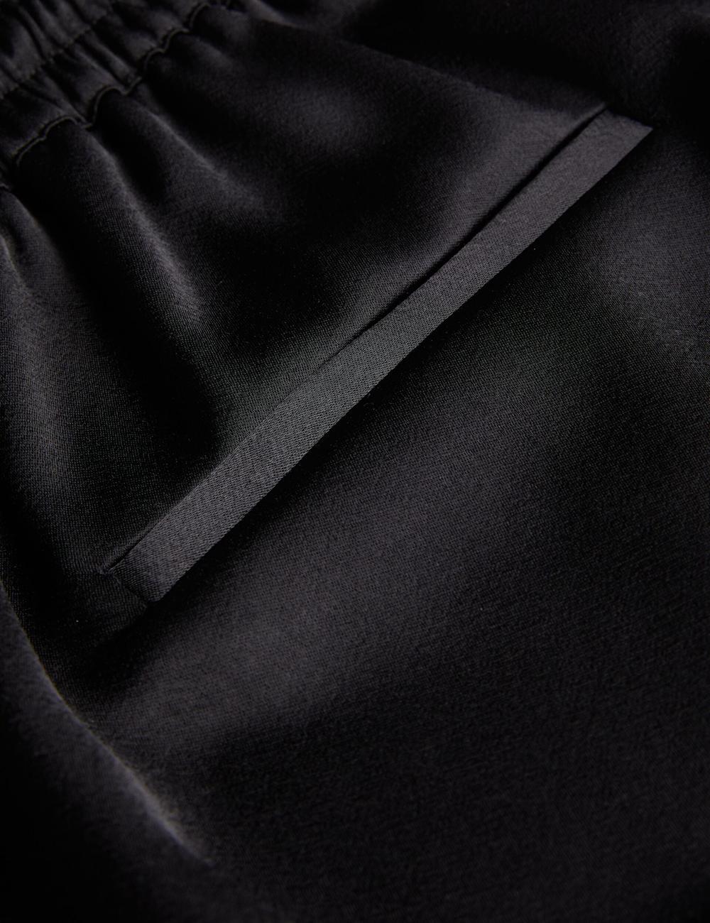 Black Women Ted Baker NATORI - Satin Elasticated Waist Tapered Joggers | SA  LYM-815263