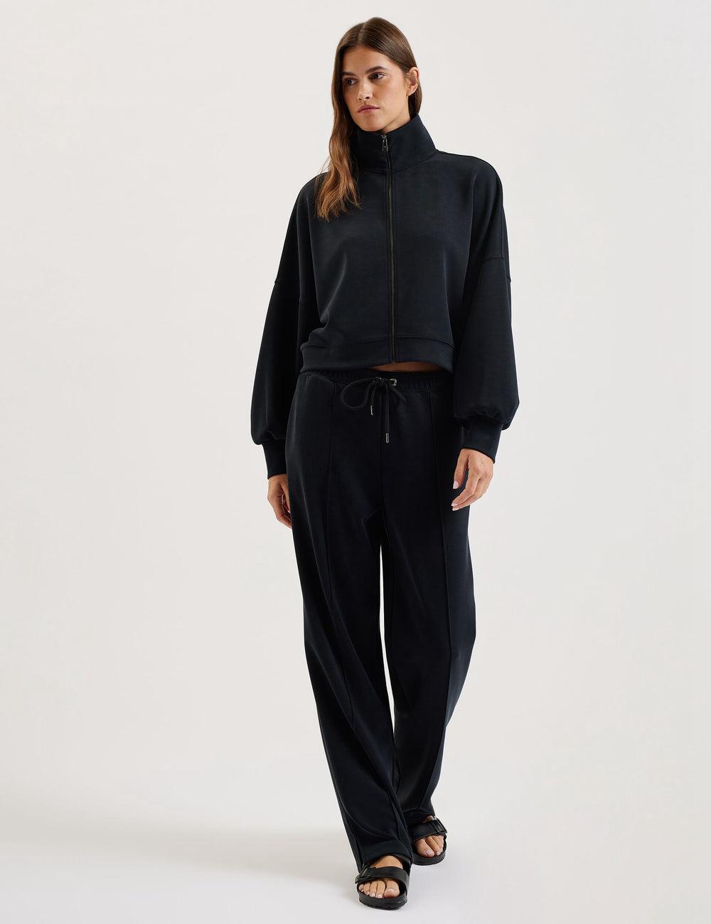 Black Women Ted Baker NOWELLL - Straight Leg Joggers With Split Hem Joggers | SA  UFL-452980