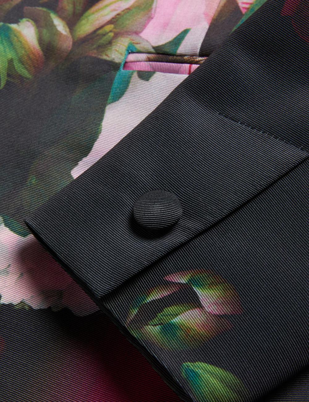 Black Women Ted Baker OKUNI - Fitted Floral Print Tailored Blazers | SA  KWC-541093