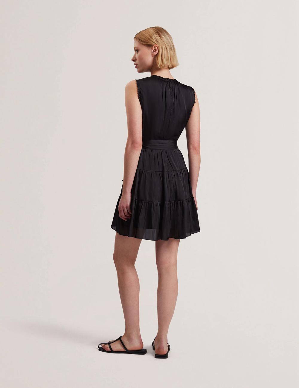 Black Women Ted Baker OTIANA - Sleeveless Waistred Mini Dresses | SA  XBZ-841539