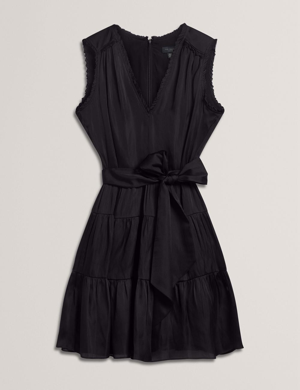 Black Women Ted Baker OTIANA - Sleeveless Waistred Mini Dresses | SA  XBZ-841539