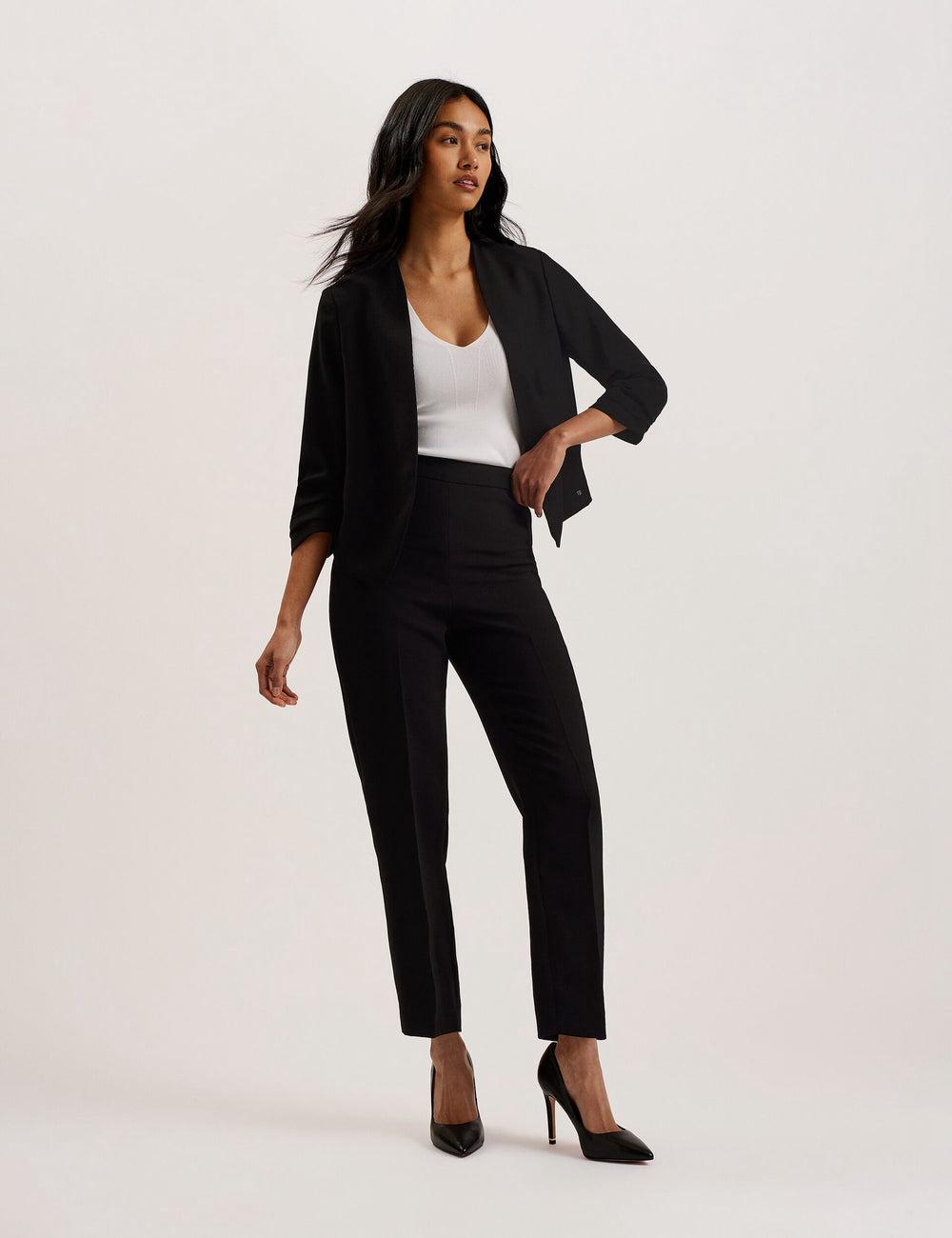 Black Women Ted Baker POPSY - 3/4 Sleeve Crop Blazers | SA  VYH-763914
