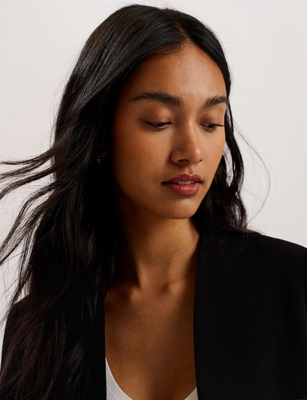 Black Women Ted Baker POPSY - 3/4 Sleeve Crop Blazers | SA  VYH-763914