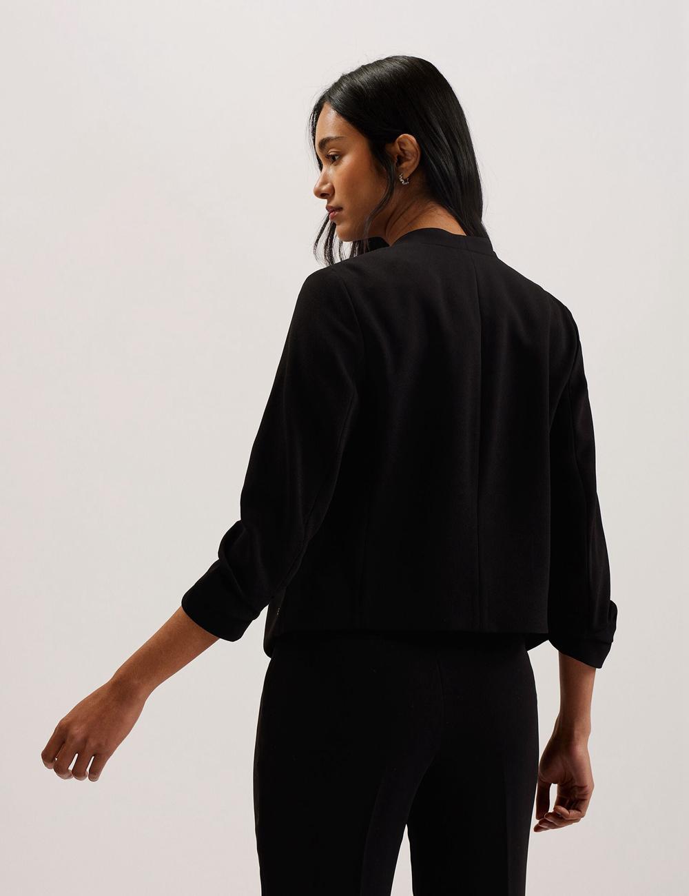 Black Women Ted Baker POPSY - 3/4 Sleeve Crop Blazers | SA  VYH-763914