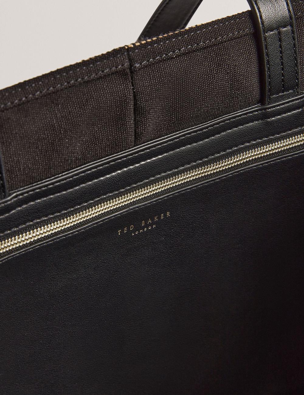 Black Women Ted Baker RAFIYA - Woven Colour Block Folding Shopper Shopper Bags | SA  ZCI-796153