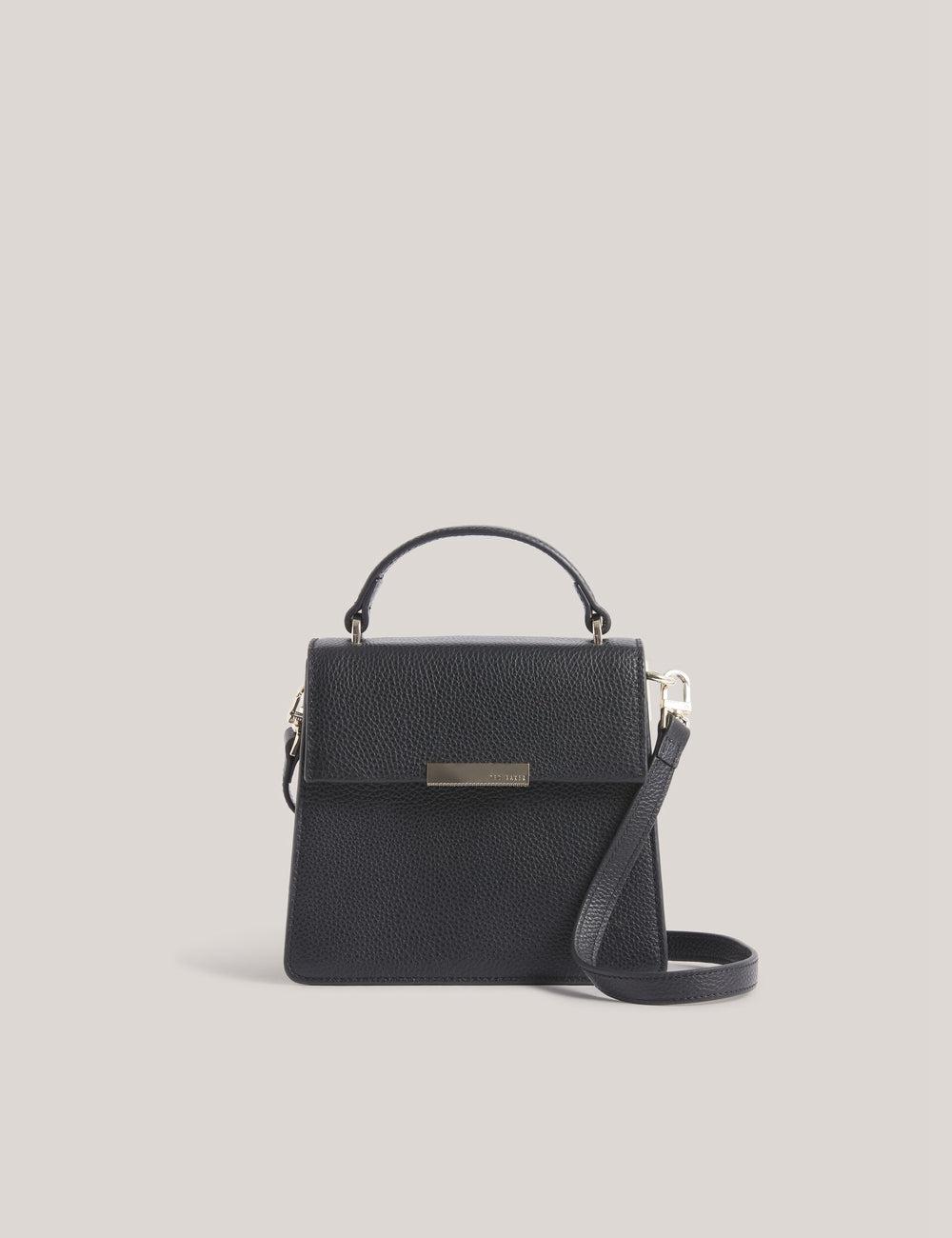 Black Women Ted Baker ROSELII - Small Top Handle Bar Detail Leather Crossbody Bags | SA  IQR-539120