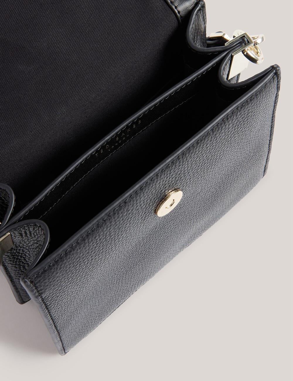 Black Women Ted Baker ROSELII - Small Top Handle Bar Detail Leather Crossbody Bags | SA  IQR-539120