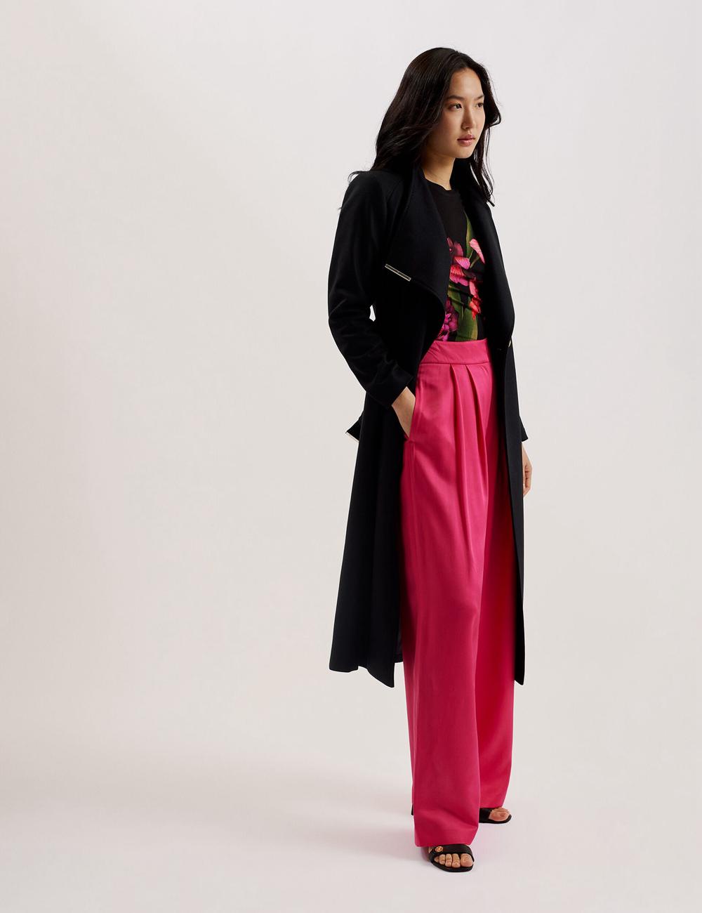 Black Women Ted Baker ROSELL Wool Wool Coats | SA  PKS-609842