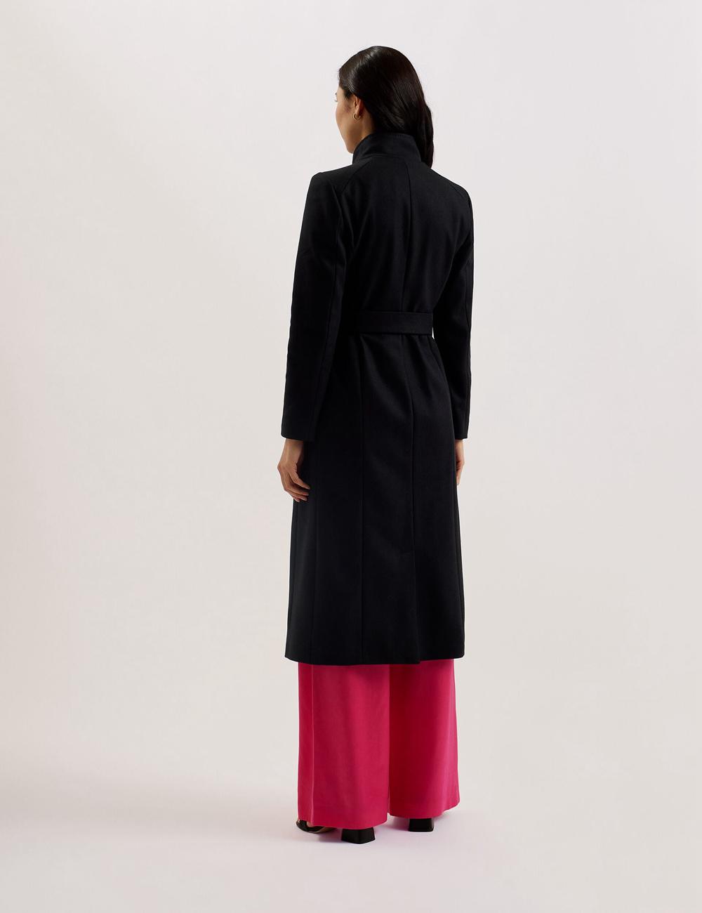 Black Women Ted Baker ROSELL Wool Wool Coats | SA  PKS-609842