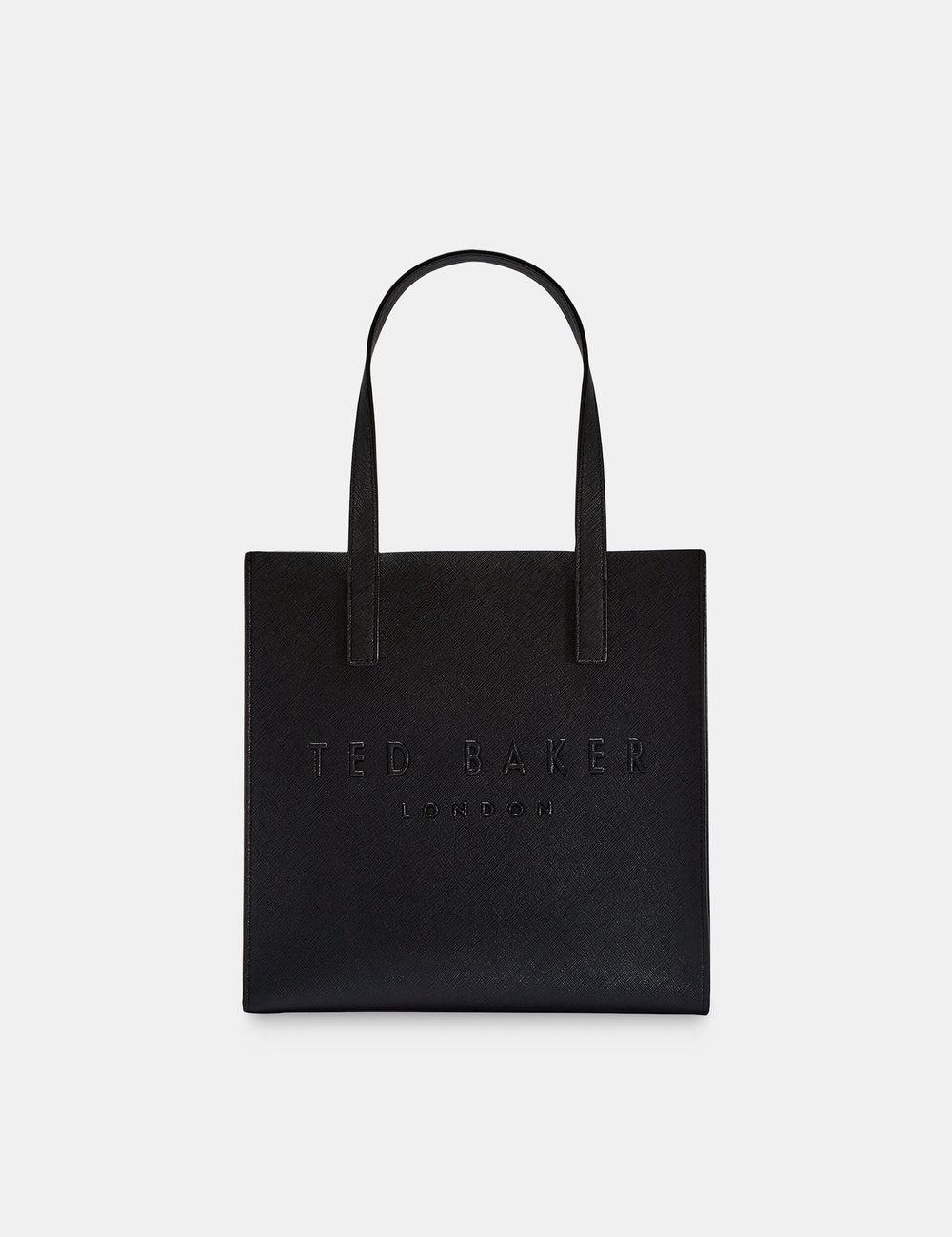 Black Women Ted Baker SEACON - Textured Faux Leather Small Icon Tote Bags | SA  ZRW-086159