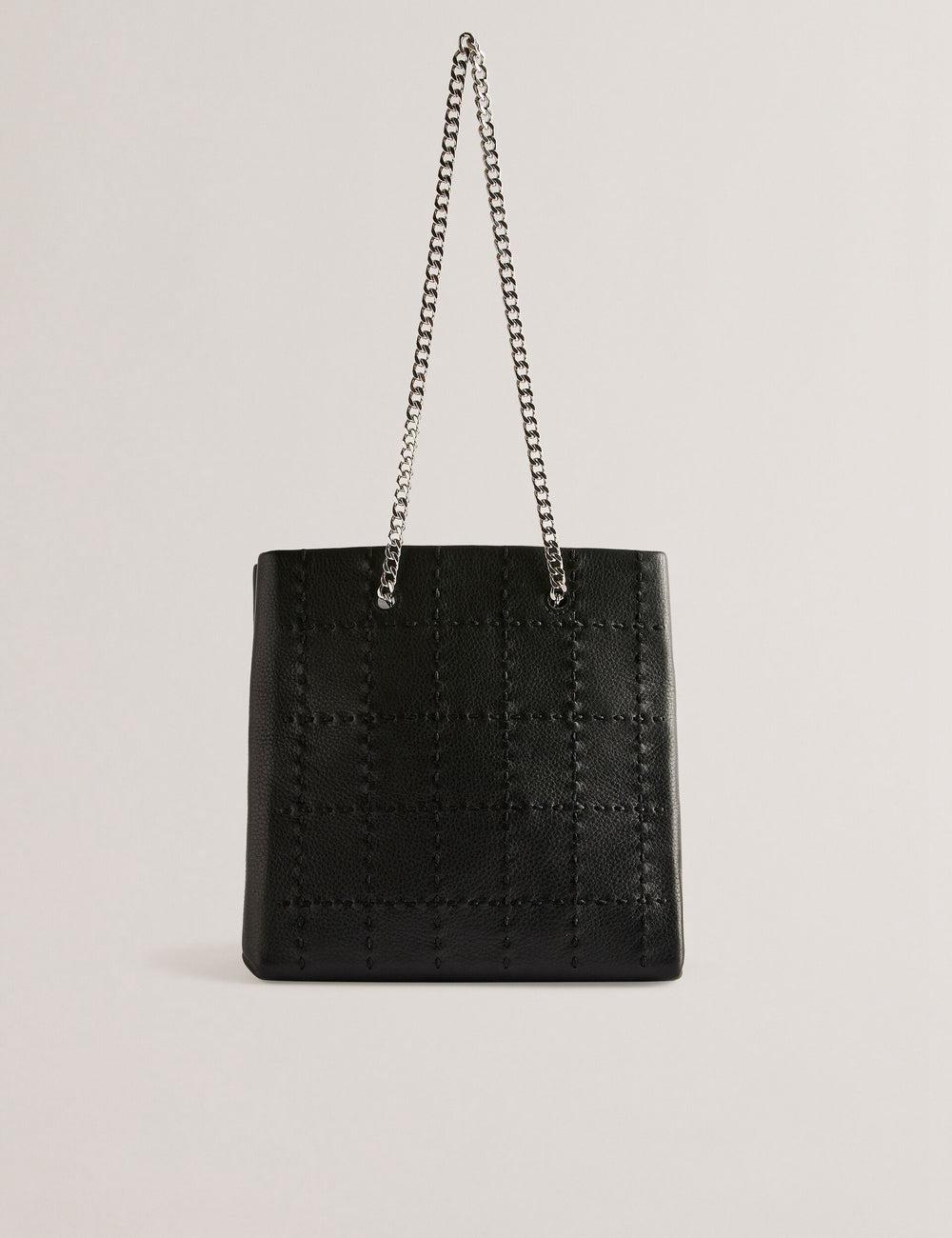Black Women Ted Baker STALIA - Stitch Detail Leather Small Tote Bags | SA  DSF-814927