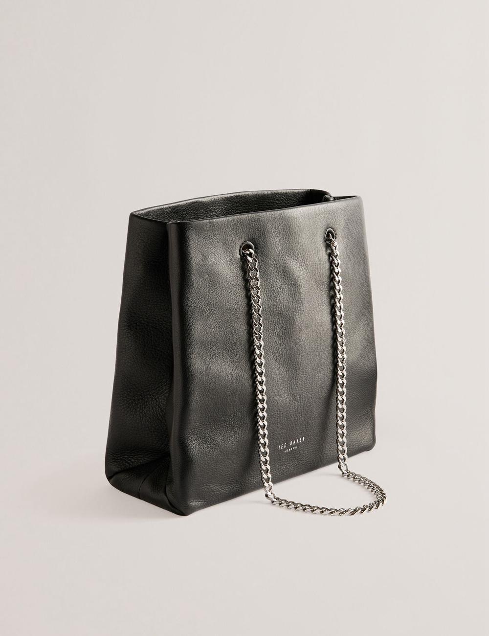 Black Women Ted Baker STALIA - Stitch Detail Leather Small Tote Bags | SA  DSF-814927