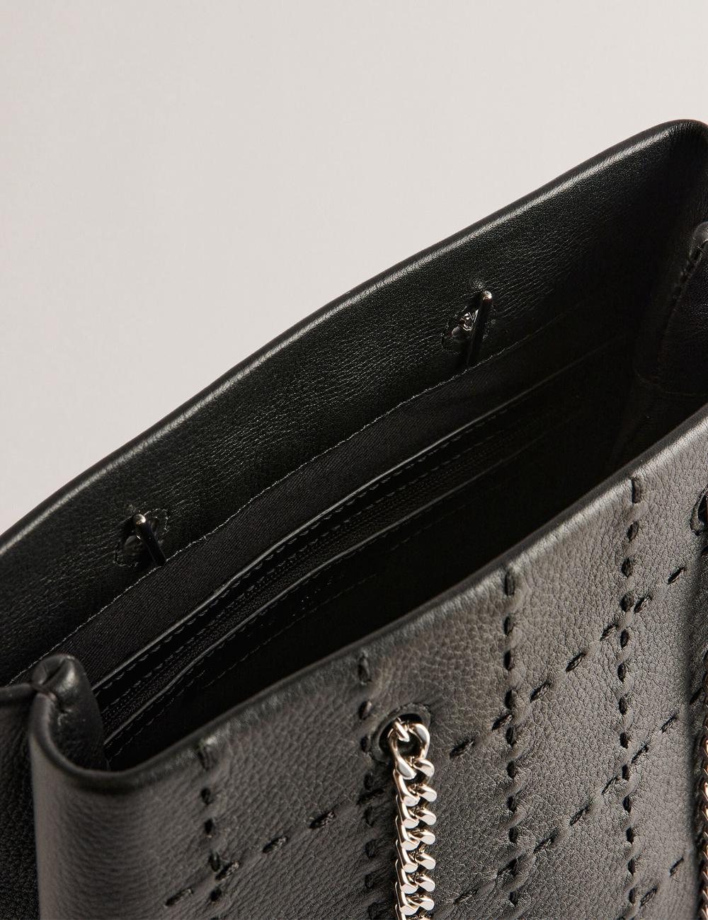 Black Women Ted Baker STALIA - Stitch Detail Leather Small Tote Bags | SA  DSF-814927