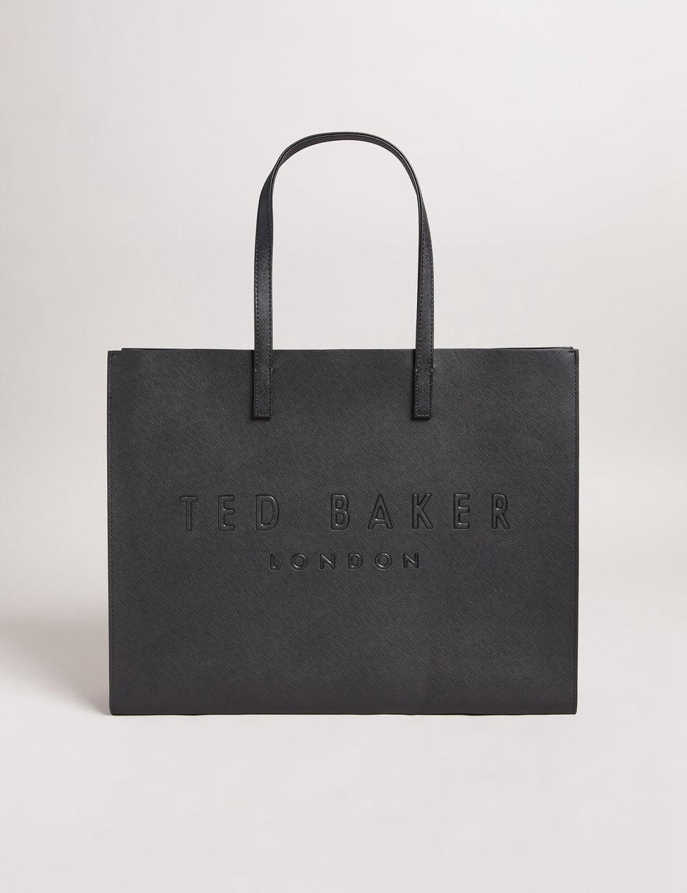Black Women Ted Baker SUKICON - Textured Faux Leather Icon Tote Bags | SA  ZQT-342587