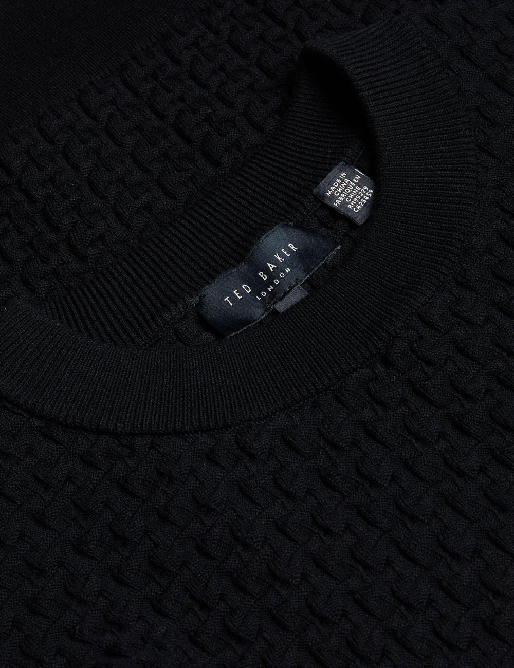 Black Women Ted Baker TEDTYY - Textured T Jacquard Knitted Jumpers | SA  ASV-245986