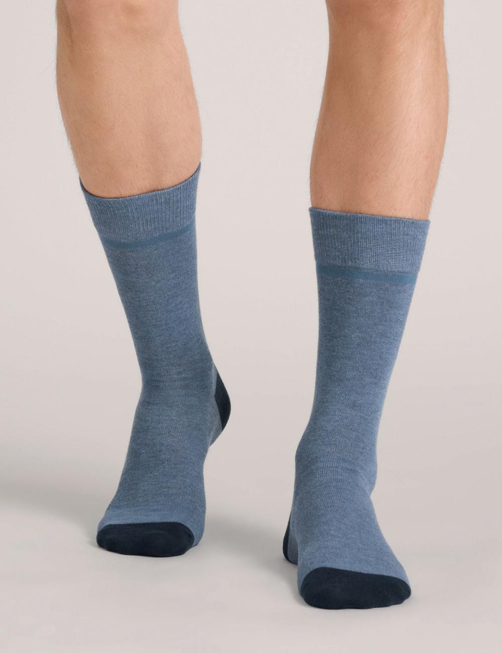 Blue Men Ted Baker 6 Pack Cotton Rich Mixed Crew Socks | SA  KSR-208514