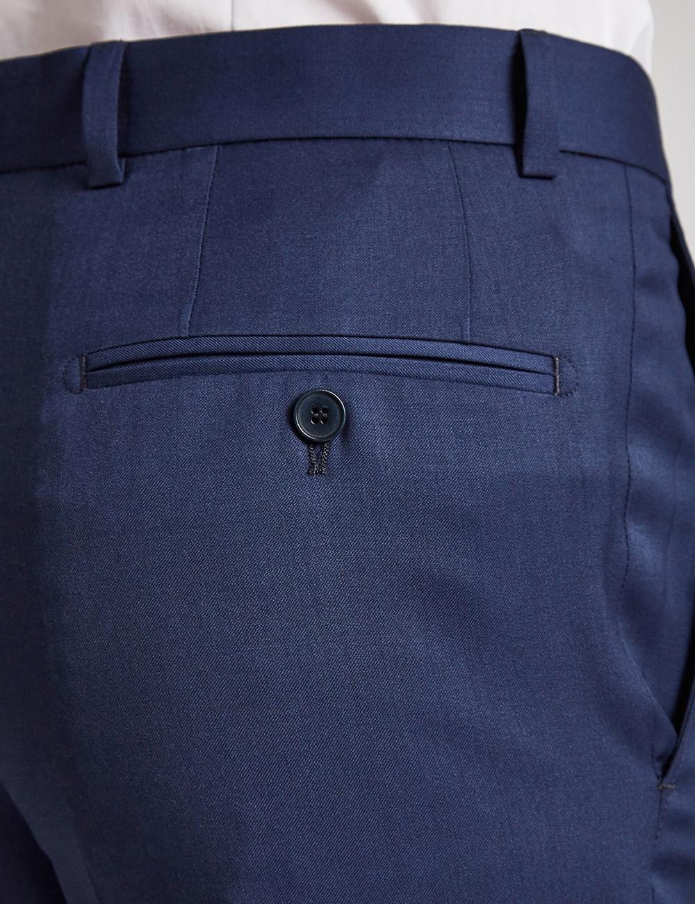 Blue Men Ted Baker FINLAYTS - Twill Wool Slim Fit Suit Trousers | SA  OHP-972451