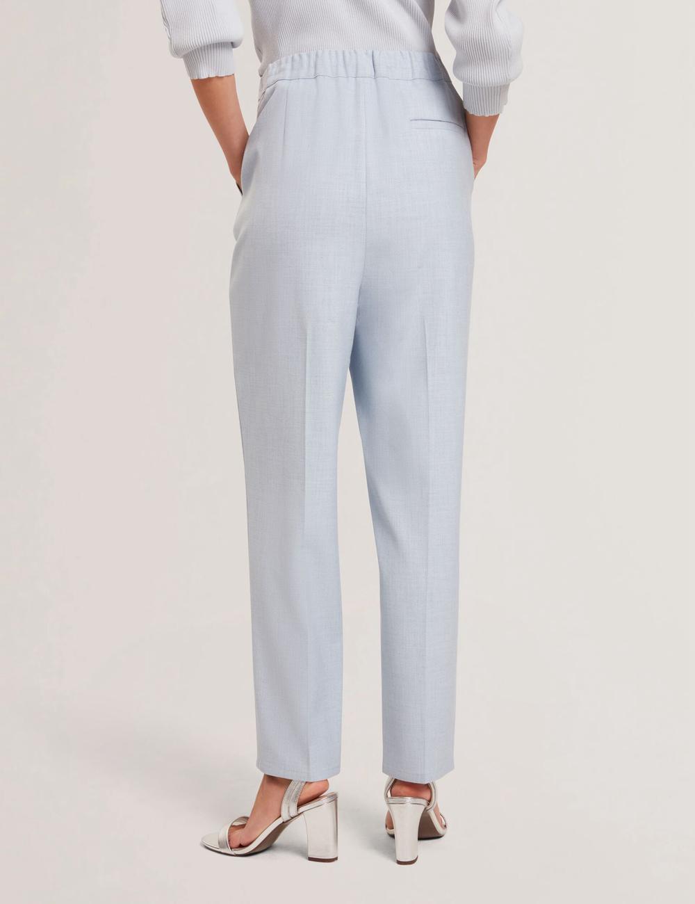 Blue Women Ted Baker BALLIA - Elasticated Waist Tailored Tapered Trousers | SA  QAB-417305