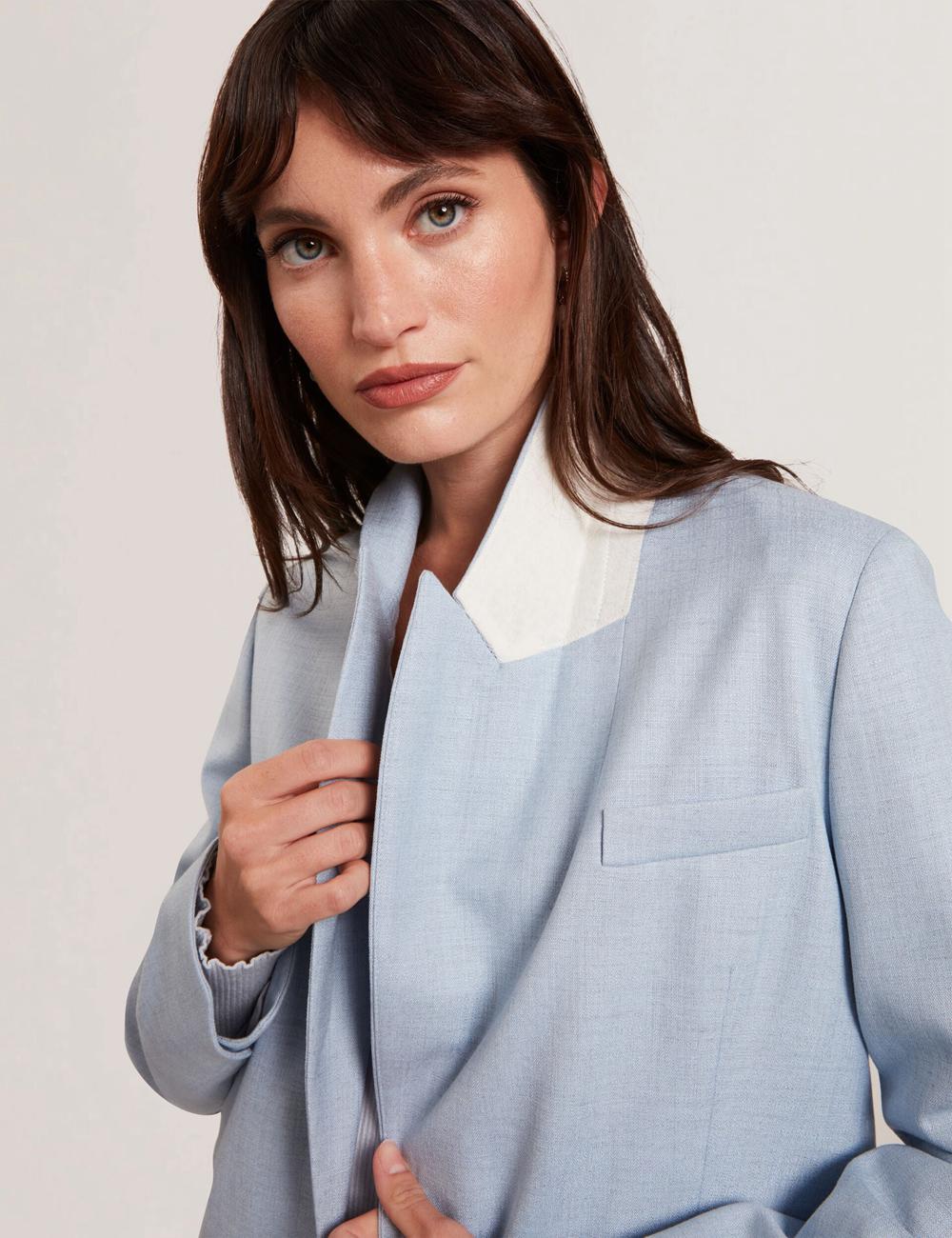Blue Women Ted Baker CARNI - Relaxed Tailored Single Breasted Blazers | SA  HWG-452178