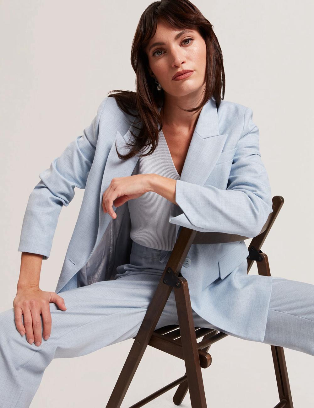 Blue Women Ted Baker CARNI - Relaxed Tailored Single Breasted Blazers | SA  HWG-452178