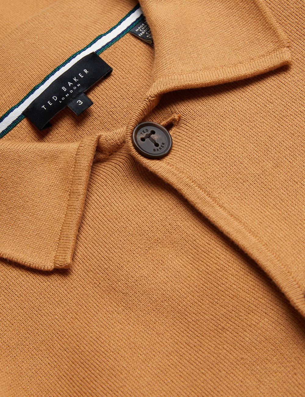 Brown Men Ted Baker FREDER - Knitted Cotton Blend Overshirts | SA  JDV-908573