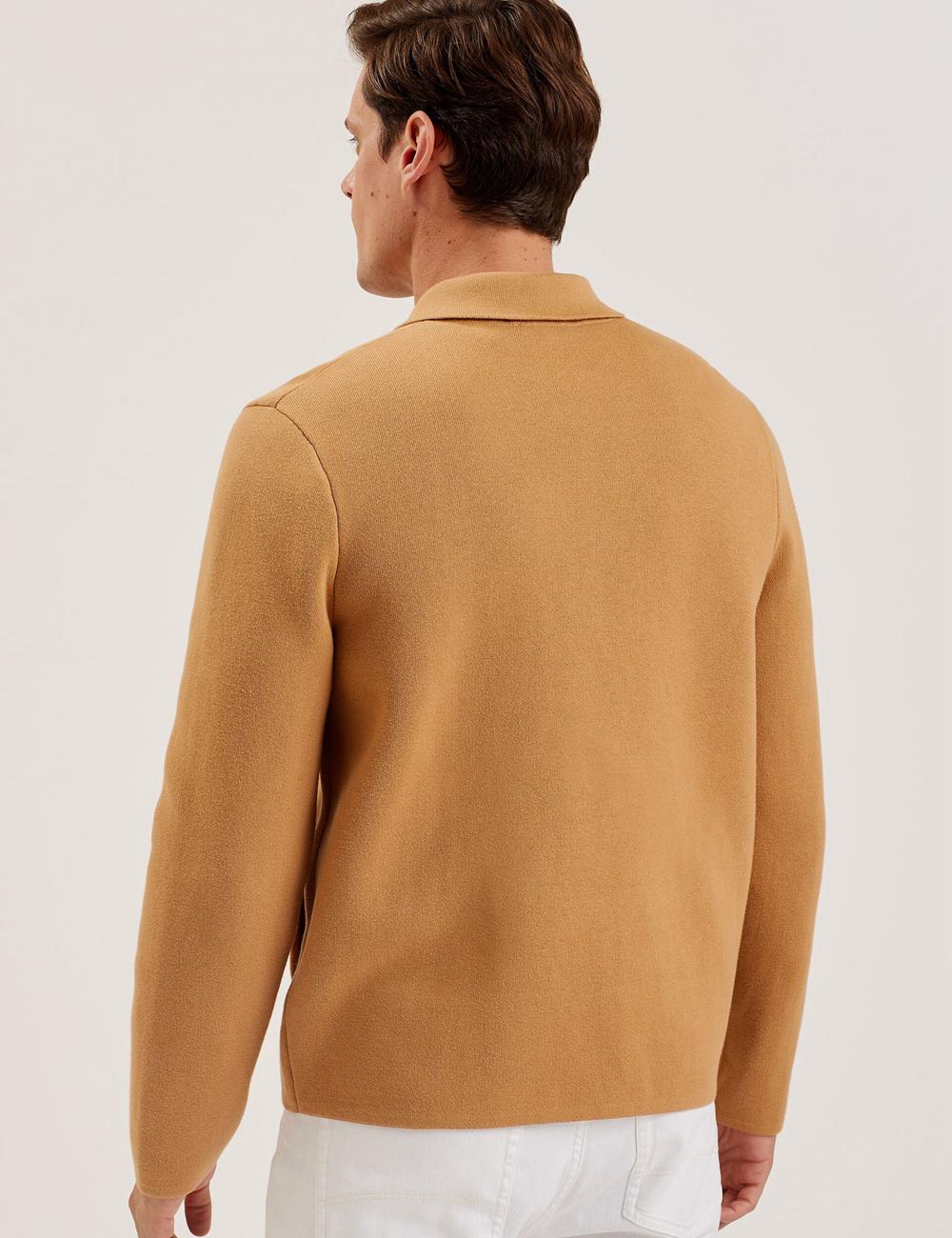 Brown Men Ted Baker FREDER - Knitted Cotton Blend Overshirts | SA  JDV-908573
